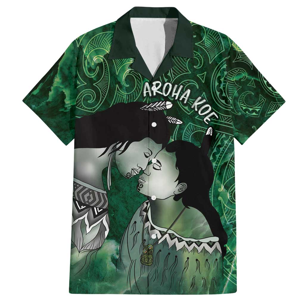 New Zealand Aroha Koe Mama Family Matching Puletasi and Hawaiian Shirt Maori Hongi - Pounamu