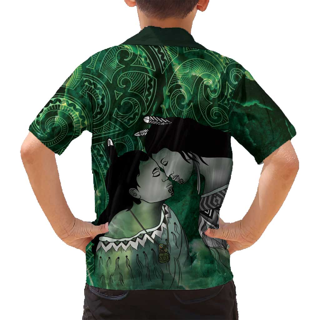 New Zealand Aroha Koe Mama Family Matching Summer Maxi Dress and Hawaiian Shirt Maori Hongi - Pounamu