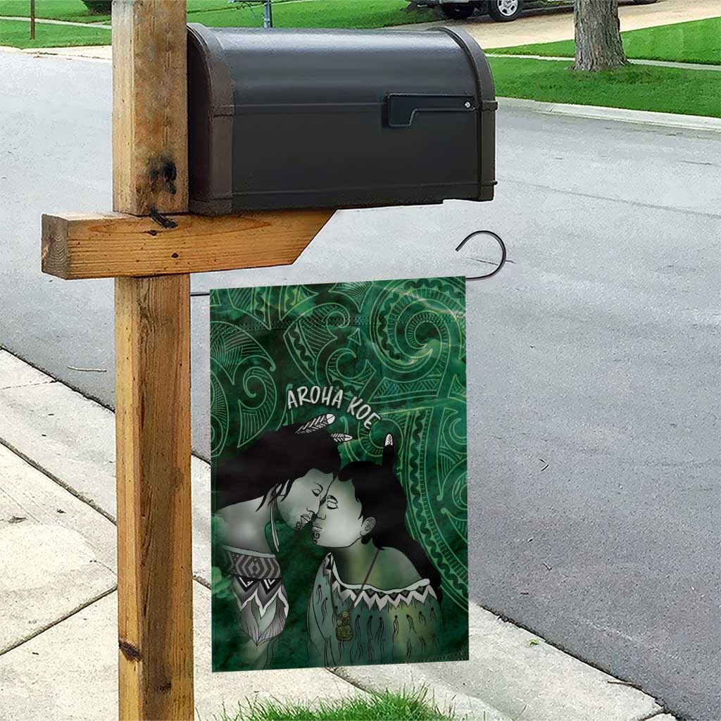 New Zealand Aroha Koe Mama Garden Flag Maori Hongi - Pounamu