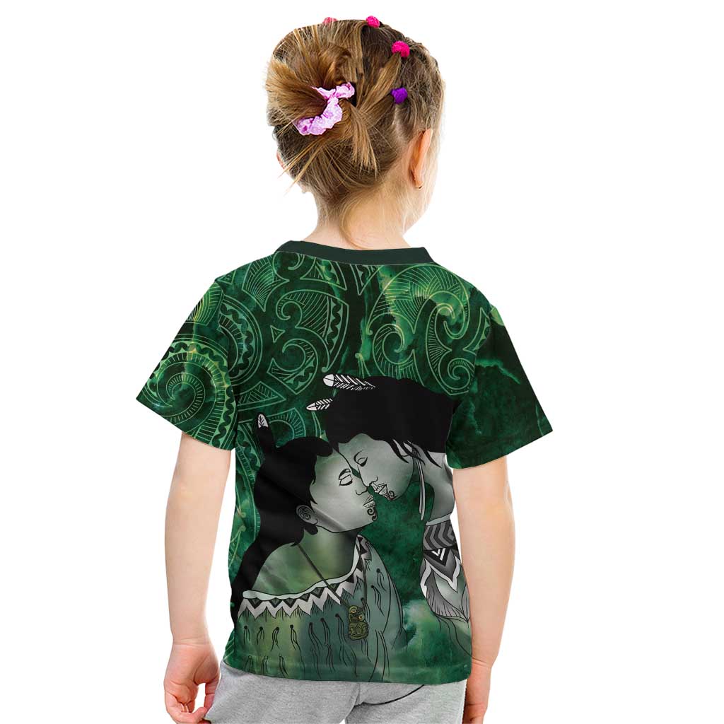 New Zealand Aroha Koe Mama Kid T Shirt Maori Hongi - Pounamu