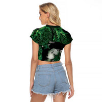 New Zealand Aroha Koe Mama Raglan Cropped T Shirt Maori Hongi - Pounamu