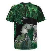 New Zealand Aroha Koe Mama Rugby Jersey Maori Hongi - Pounamu