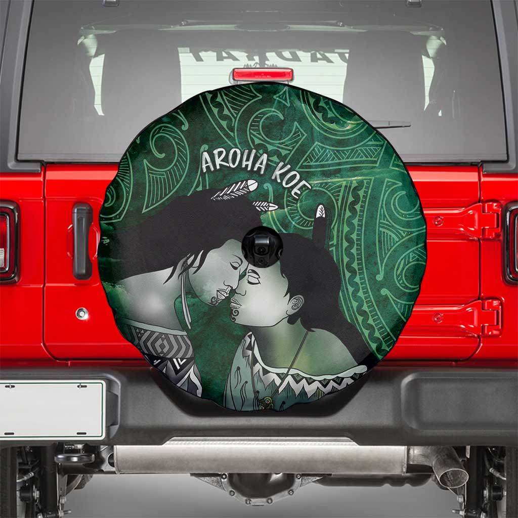 New Zealand Aroha Koe Mama Spare Tire Cover Maori Hongi - Pounamu