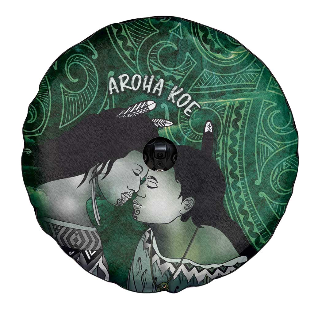 New Zealand Aroha Koe Mama Spare Tire Cover Maori Hongi - Pounamu