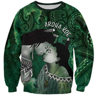New Zealand Aroha Koe Mama Sweatshirt Maori Hongi - Pounamu