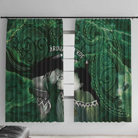 New Zealand Aroha Koe Mama Window Curtain Maori Hongi - Pounamu