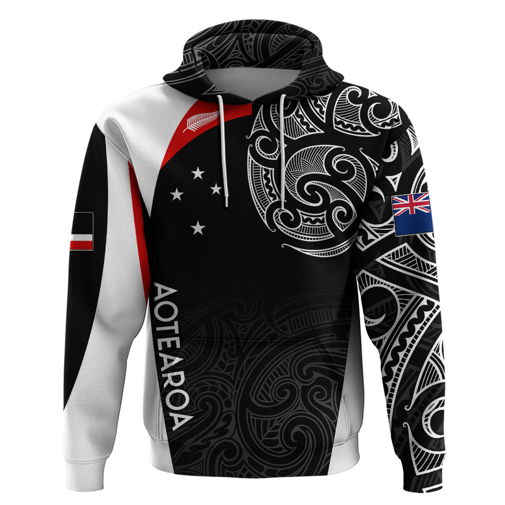 Personalised New Zealand Rugby Hoodie Aotearoa World Cup 2023 Champions LT7 Black - Polynesian Pride