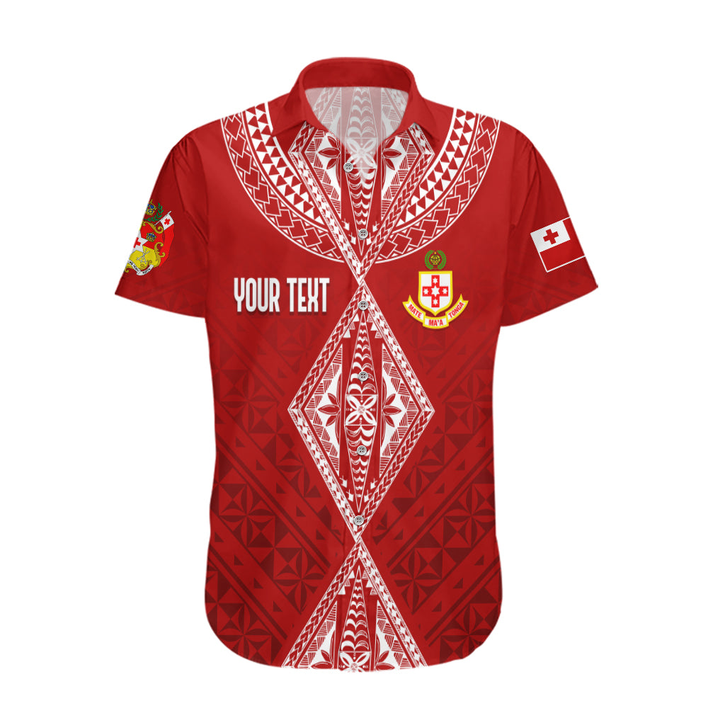 Personalised Kolisi Tonga Atele Hawaiian Shirt Tongan Kupesi - Special LT7 Red - Polynesian Pride