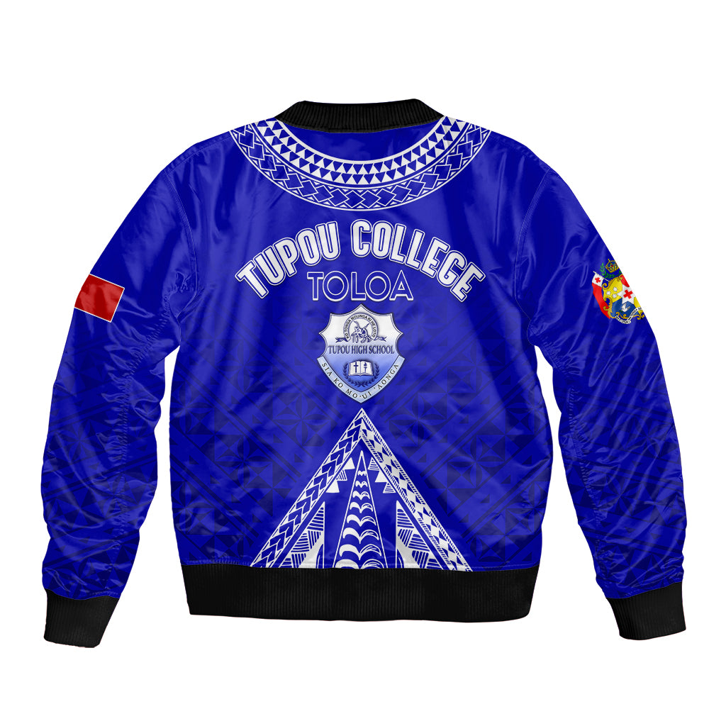 Personalised Tupou College Toloa Bomber Jacket Tongan Kupesi - Special LT7 - Polynesian Pride