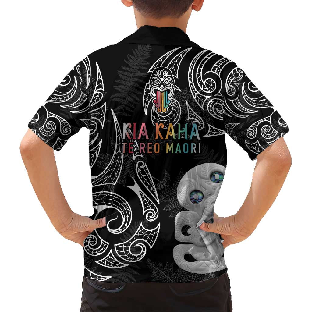 Kia Hara Te reo Maori Family Matching Tank Maxi Dress and Hawaiian Shirt Manaia Moko Pattern LT7 - Polynesian Pride