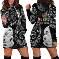 Kia Hara Te reo Maori Hoodie Dress Manaia Moko Pattern