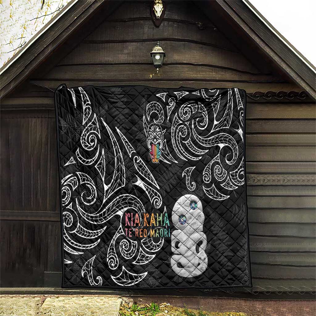 Kia Hara Te reo Maori Quilt Manaia Moko Pattern