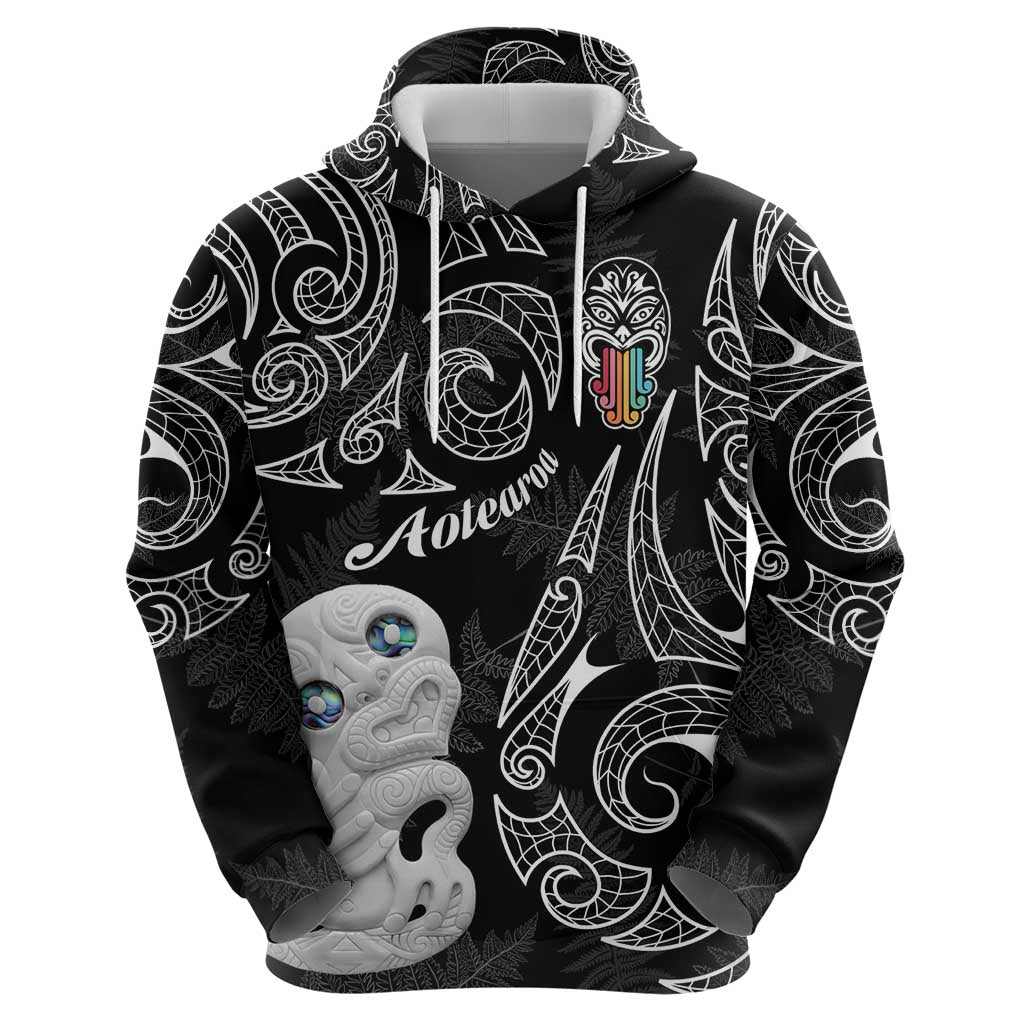 Kia Hara Te reo Maori Zip Hoodie Manaia Moko Pattern LT7 - Polynesian Pride