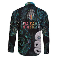 Kia Hara Te reo Maori Family Matching Off Shoulder Maxi Dress and Hawaiian Shirt Manaia Moko Mix Paua Shell