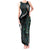 Kia Hara Te reo Maori Tank Maxi Dress Manaia Moko Mix Paua Shell