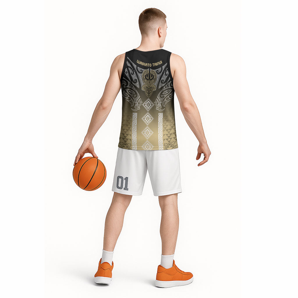 Aotearoa Maori Iwi Heritage Basketball Jersey Waikato Tainui Parauri