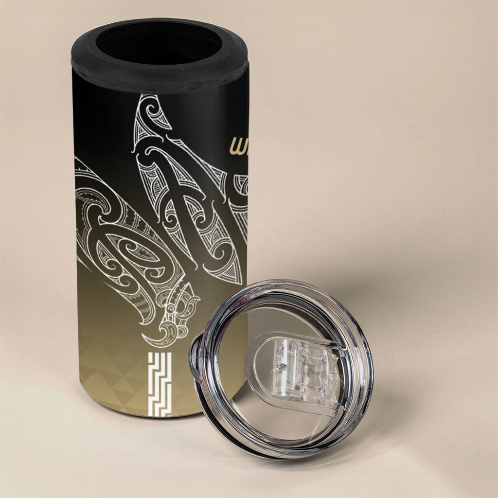 Aotearoa Maori Iwi Heritage 4 in 1 Can Cooler Tumbler Waikato Tainui Parauri