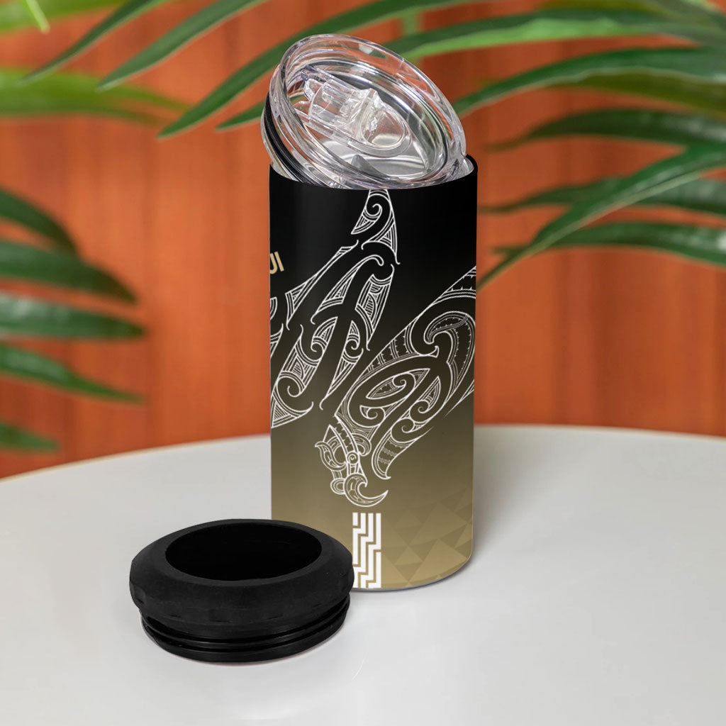 Aotearoa Maori Iwi Heritage 4 in 1 Can Cooler Tumbler Waikato Tainui Parauri