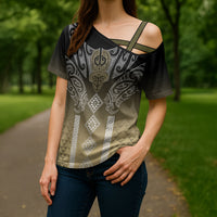 Aotearoa Maori Iwi Heritage Cross Shoulder Shirt Waikato Tainui Parauri