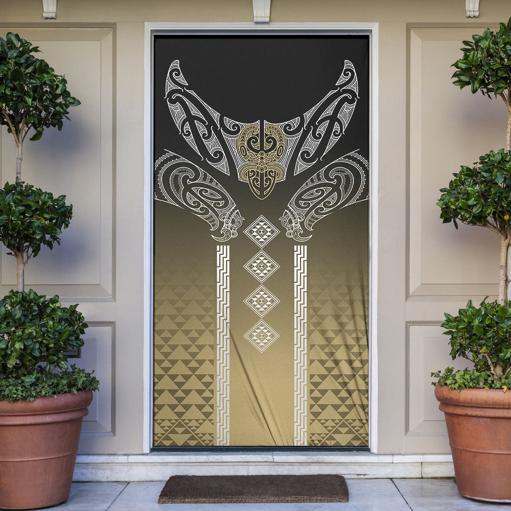 Aotearoa Maori Iwi Heritage Door Cover Waikato Tainui Parauri
