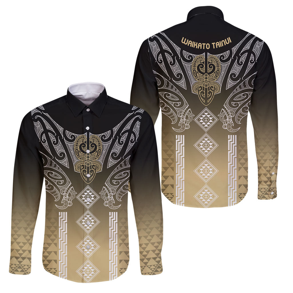 Aotearoa Maori Iwi Heritage Family Matching Short Sleeve Bodycon Dress and Hawaiian Shirt Waikato Tainui Parauri