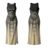 Aotearoa Maori Iwi Heritage Family Matching Tank Maxi Dress and Hawaiian Shirt Waikato Tainui Parauri