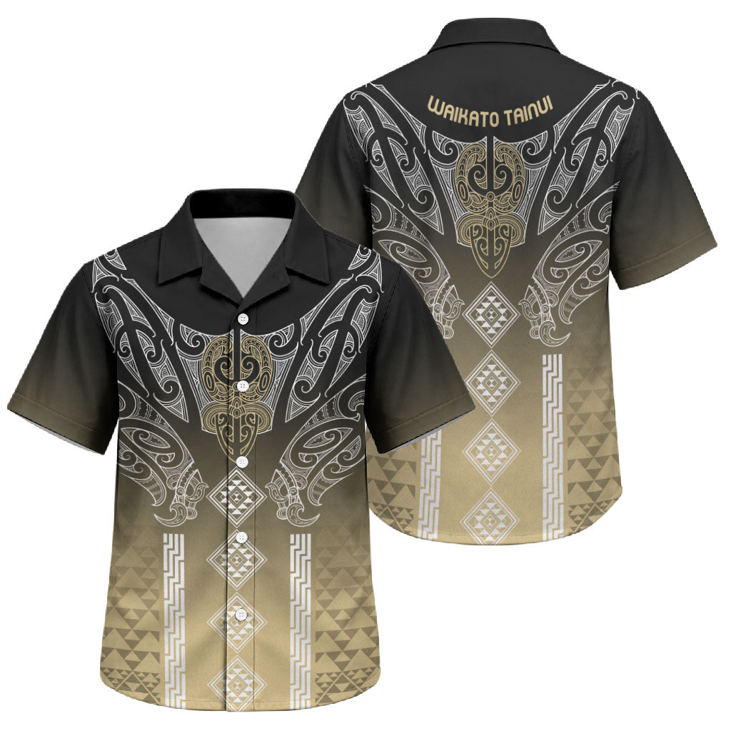Aotearoa Maori Iwi Heritage Family Matching Tank Maxi Dress and Hawaiian Shirt Waikato Tainui Parauri