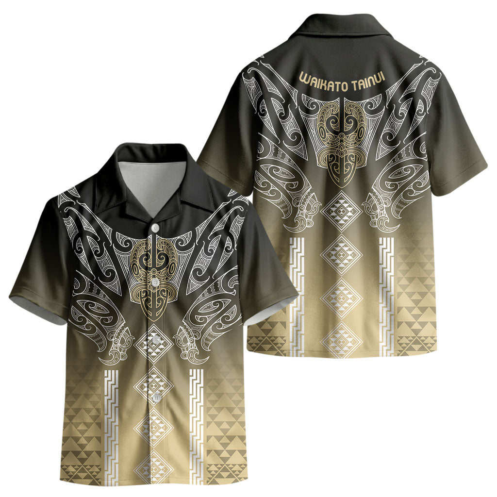 Aotearoa Maori Iwi Heritage Kid Hawaiian Shirt Waikato Tainui Parauri