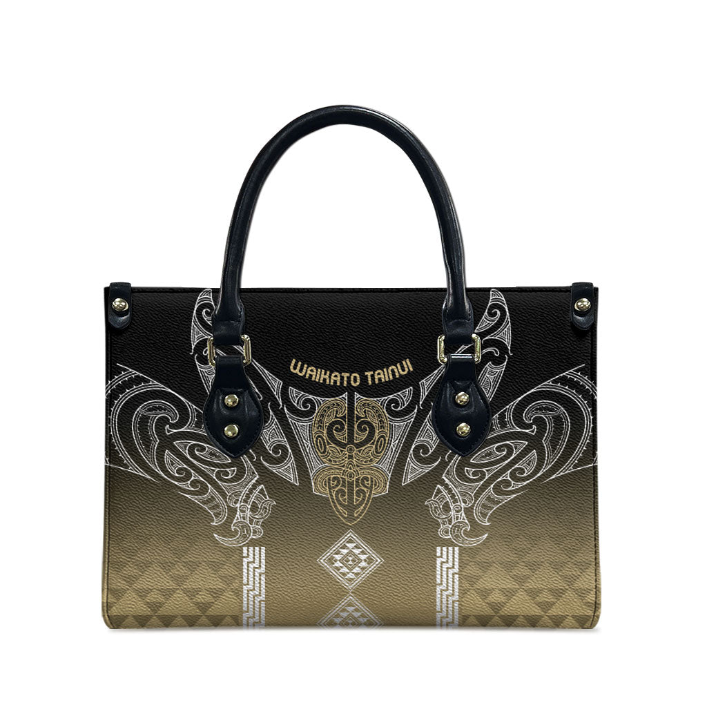Aotearoa Maori Iwi Heritage Leather Bag Waikato Tainui Parauri