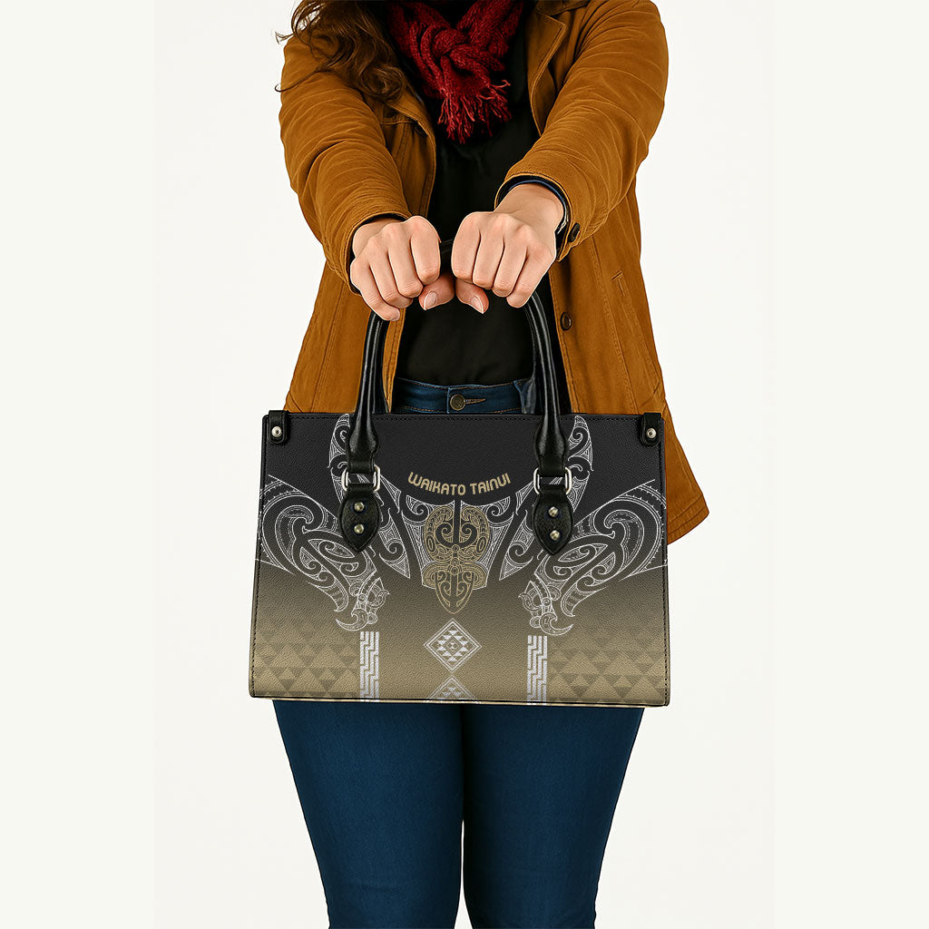 Aotearoa Maori Iwi Heritage Leather Bag Waikato Tainui Parauri