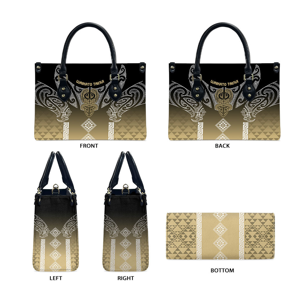 Aotearoa Maori Iwi Heritage Leather Bag Waikato Tainui Parauri