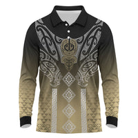 Aotearoa Maori Iwi Heritage Long Sleeve Polo Shirt Waikato Tainui Parauri