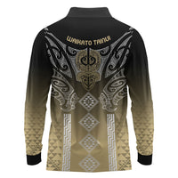 Aotearoa Maori Iwi Heritage Long Sleeve Polo Shirt Waikato Tainui Parauri