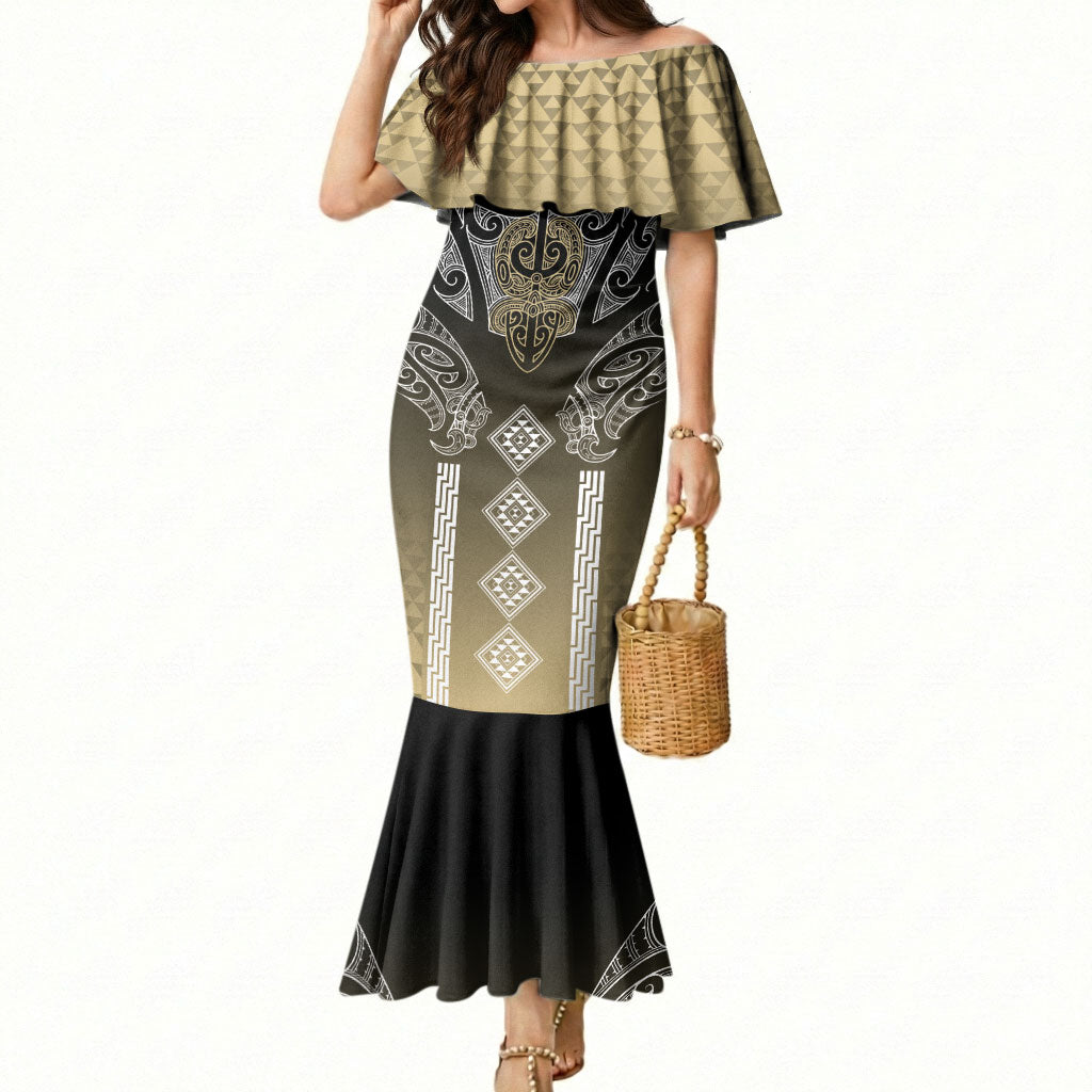 Aotearoa Maori Iwi Heritage Mermaid Dress Waikato Tainui Parauri