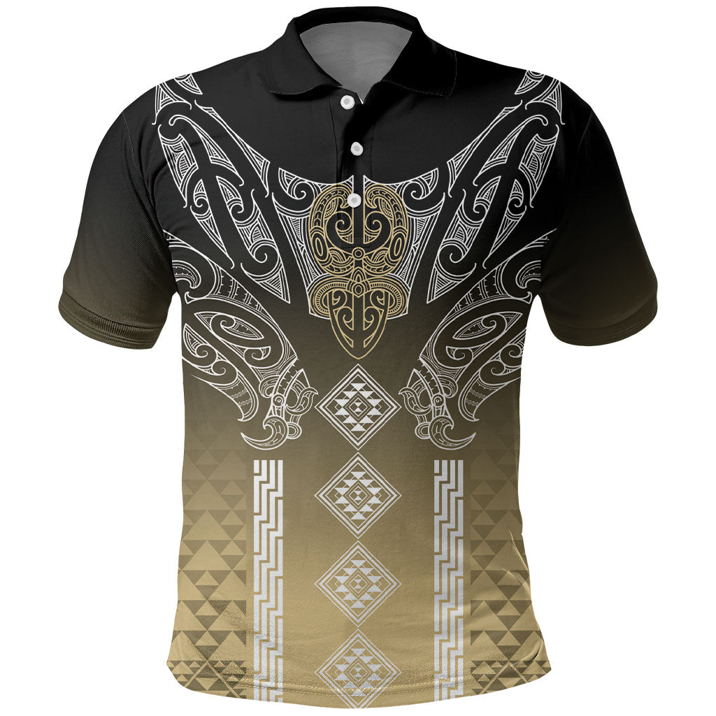 Aotearoa Maori Iwi Heritage Polo Shirt Waikato Tainui Parauri LT7 Earth Gold - Polynesian Pride