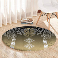 Aotearoa Maori Iwi Heritage Round Carpet Waikato Tainui Parauri
