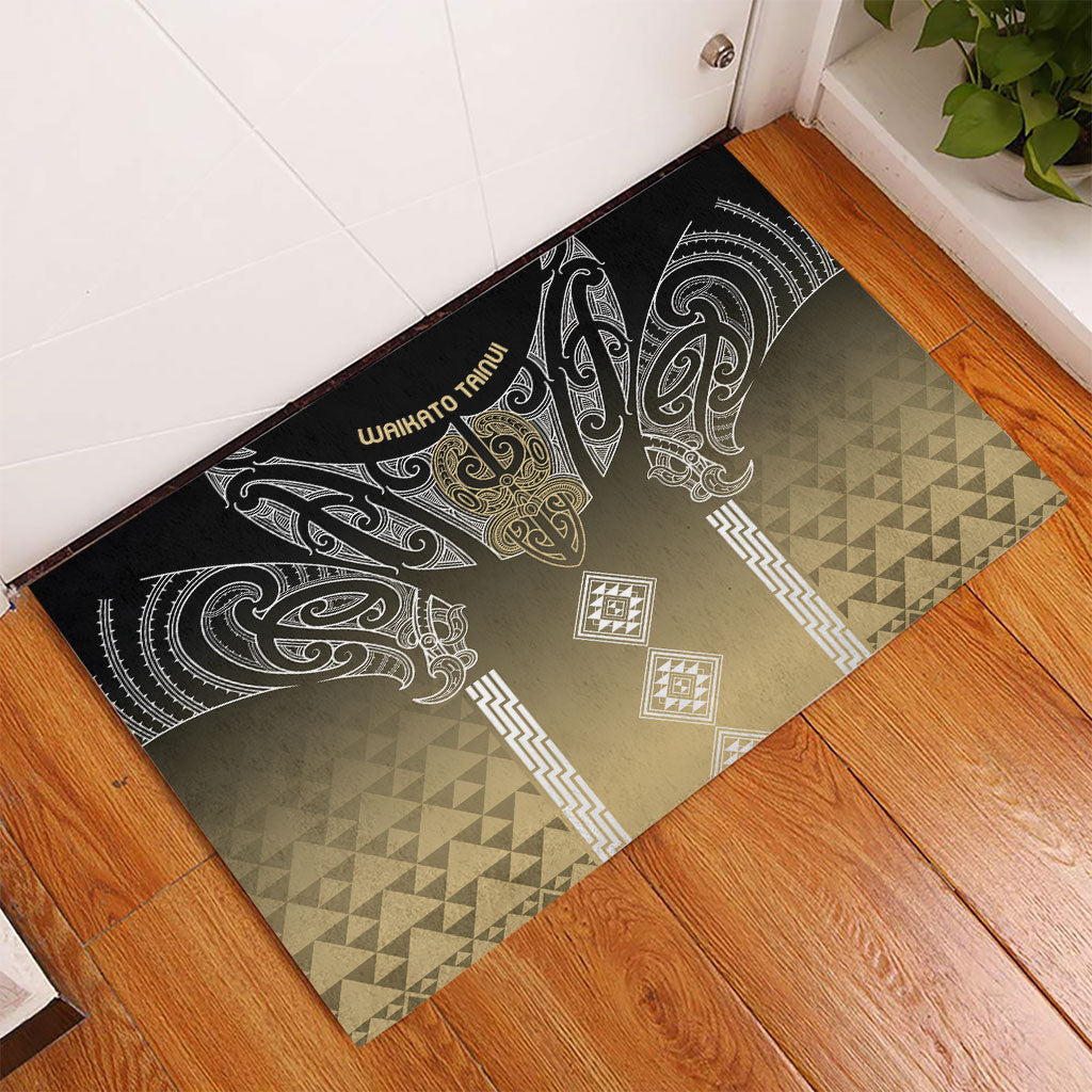 Aotearoa Maori Iwi Heritage Rubber Doormat Waikato Tainui Parauri