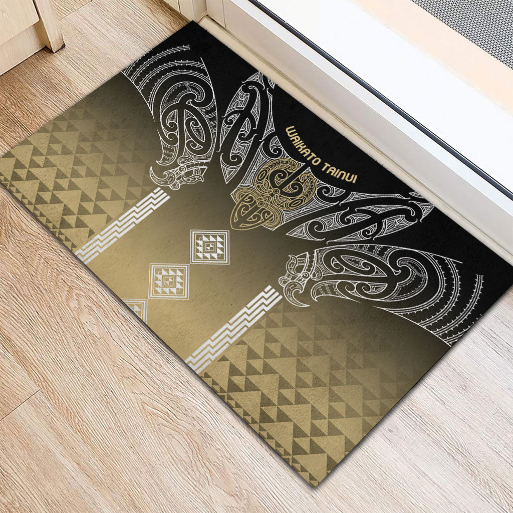 Aotearoa Maori Iwi Heritage Rubber Doormat Waikato Tainui Parauri