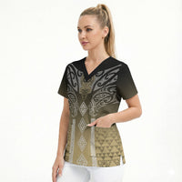 Aotearoa Maori Iwi Heritage Scrub Top Waikato Tainui Parauri