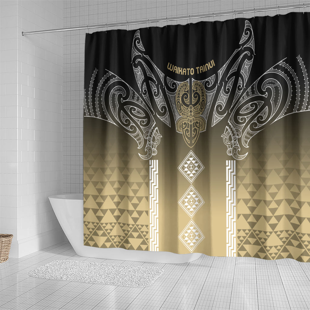 Aotearoa Maori Iwi Heritage Shower Curtain Waikato Tainui Parauri