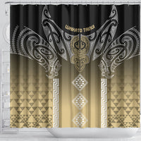 Aotearoa Maori Iwi Heritage Shower Curtain Waikato Tainui Parauri