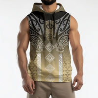 Aotearoa Maori Iwi Heritage Sleeveless Hoodie Waikato Tainui Parauri