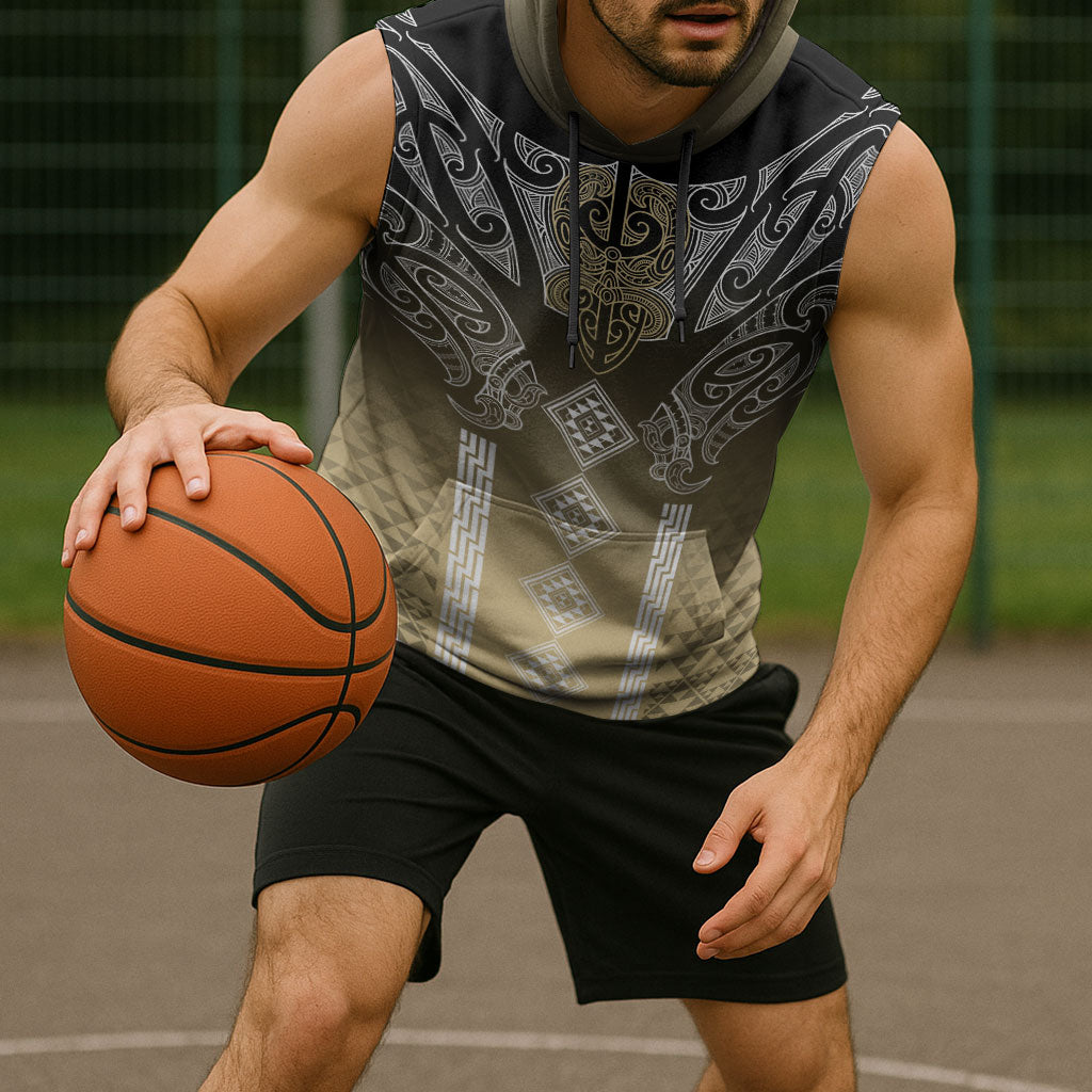 Aotearoa Maori Iwi Heritage Sleeveless Hoodie Waikato Tainui Parauri