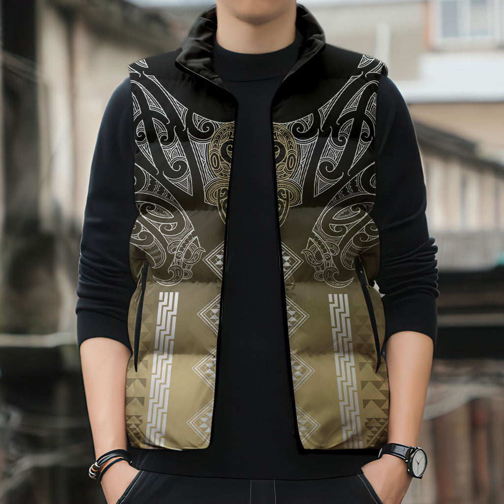 Aotearoa Maori Iwi Heritage Sleeveless Puffer Jacket Waikato Tainui Parauri