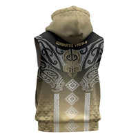Aotearoa Maori Iwi Heritage Sleeveless Zip Hoodie Waikato Tainui Parauri