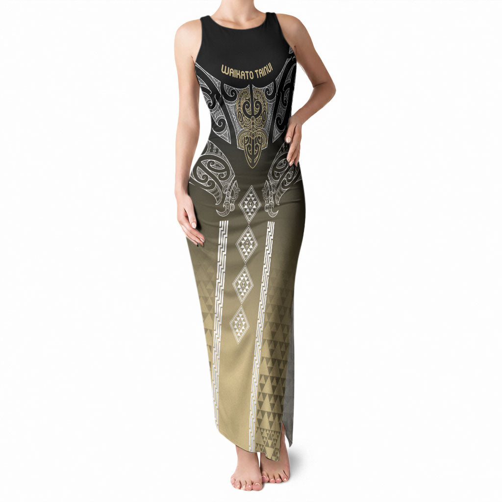 Aotearoa Maori Iwi Heritage Tank Maxi Dress Waikato Tainui Parauri