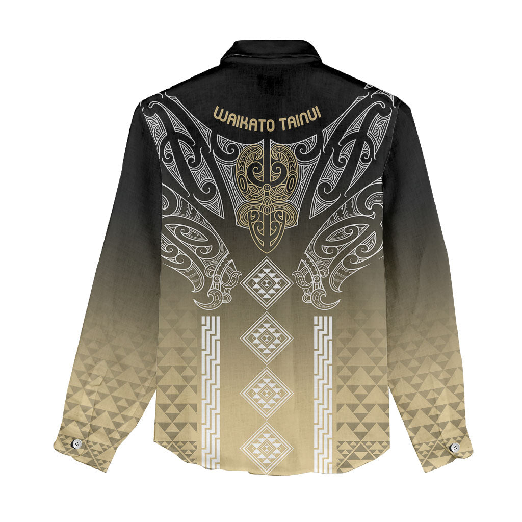 Aotearoa Maori Iwi Heritage Women Casual Shirt Waikato Tainui Parauri