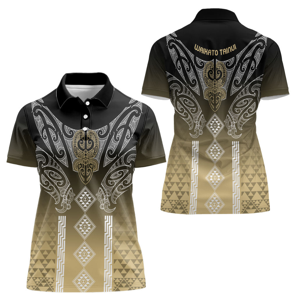 Aotearoa Maori Iwi Heritage Women Polo Shirt Waikato Tainui Parauri