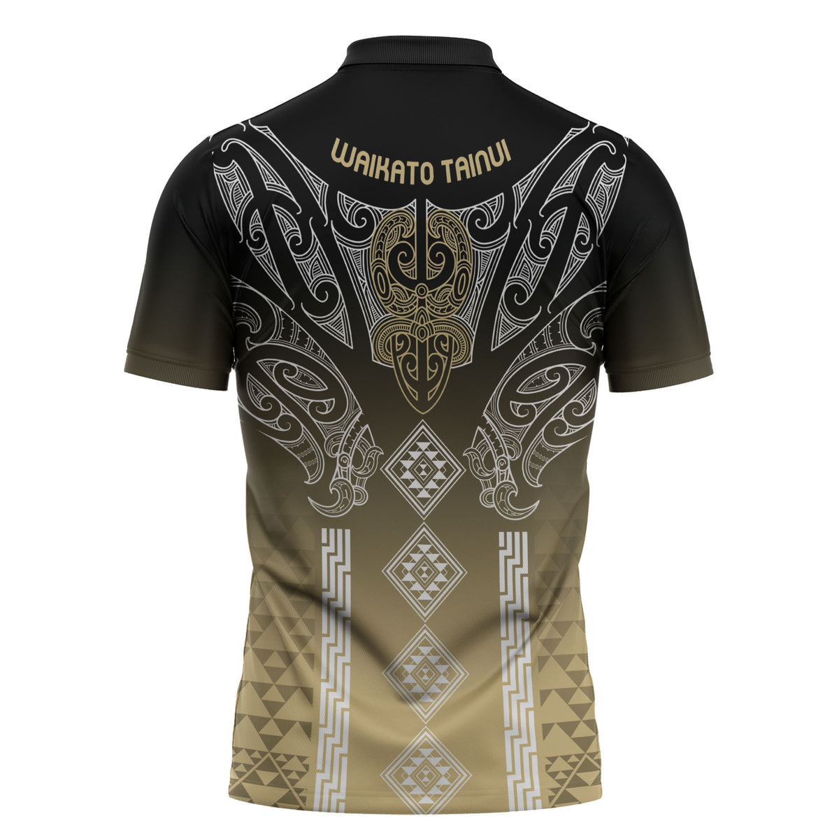 Aotearoa Maori Iwi Heritage Zipper Polo Shirt Waikato Tainui Parauri