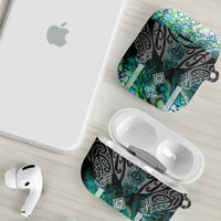 Aotearoa Maori Iwi Heritage AirPods Case Ngati Kahungunu Paua Shell Turquoise